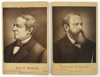 1889 - 93 Benjamin Harrison Levi P.  Morton 4.  25x6.  5 Beecham 