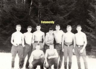 Vintage Soviet Russian Cold War Era Semi Nude Men Soldiers Gay Interest Photo R2