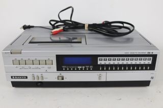 Vtg Sanyo Betamax Betacord Vcr 4400 Top - Loading Cassette Recorder Player -