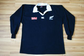 Rare Rugby Shirt Zealand All Blacks Home 1994 - 1995 - 1996 Vintage Size Xl