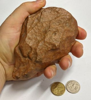 Paleolithic 300,  000 Year Old Homo Erectus Man Stone Hand Axe (l7668)