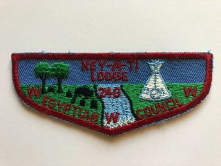Ney - A - Ti Lodge 240 F1 Oa Round Patch Order Of The Arrow Boy Scouts