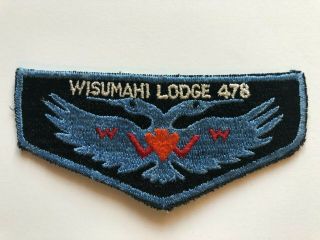Wisumahi Lodge 478 Oa S1b First Flap Boy Scouts Order Of The Arrow Near