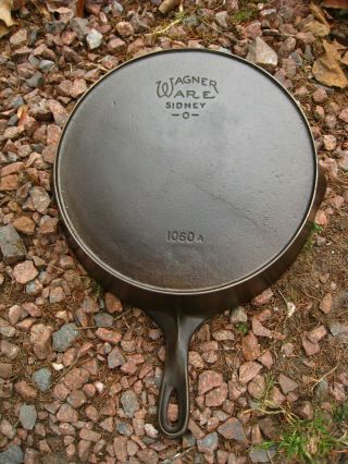 Vintage Fully Restored Cast Iron Wagner Ware 10 Skillet With Heat Ring 1060 A