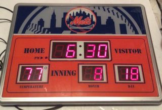 Vintage Mets Electronic Basketball Scoreboard