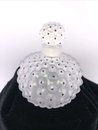 Vintage Signed Lalique Crystal France No.  1 Cactus Perfume Bottle Orig Label