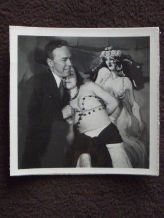 Sexy Woman In Gyspy Costume Posing With Man In A Suit Vtg 1941 Photo