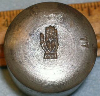 Antique Odd Fellows Heart In Hand Stamping Die Mc Lilley