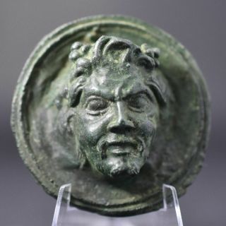 Classical Antiquity Greek Rite Mask Dionysus Bronze Lost Wax Casting Technique