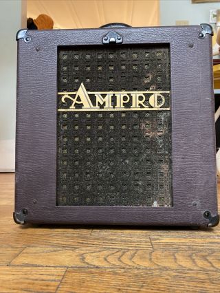 Vintage Ampro 12” Speaker 1940s Model Guitar /16mm Projector Speaker W/ Cabinet