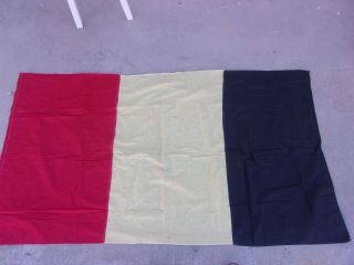 Vintage National Flag Of France Linen Large 58 " X33 "