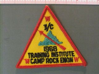 Boy Scout Oa Area 3 - C 1968 Training Institute Camp Rock Enon 2936jj