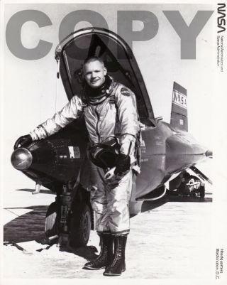 Rare Official Nasa Photo Astronaut Neil Armstrong W/ The X - 15 A Lifting Vehicle