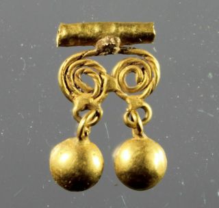 Amulet,  Coiled Decoration,  Balls,  Gold,  Hellenistic,  2nd - 1st Century Bc