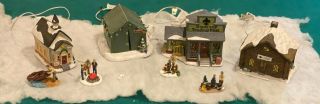 Boy Scout Christmas Village Lighted 8 Piece Set - Bsa Exclusive - Hard To Find