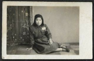 Studio Photo China Pla Woman Soldier Skirt 1950s Orig.