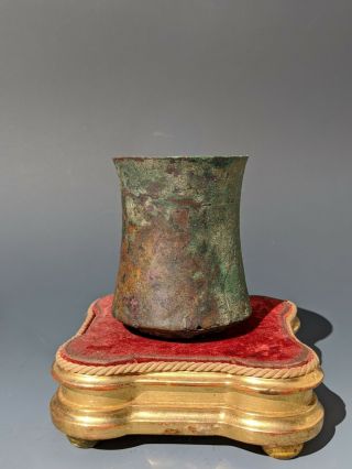 Ancient Luristan Near East Bronze Cup Verdigris Encrustation Choice Antiquity