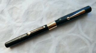 Vintage Waterman 0752 1/2 Lever Filling Fountain Pen Black Chased Hard Rubber