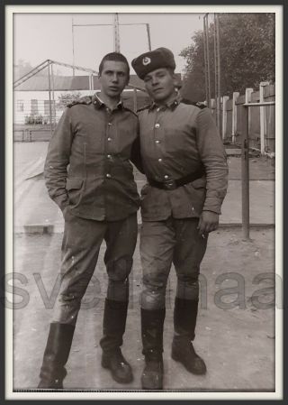 Soldiers Ussr Army Military Buddies Love Handsome Men Couple Guys Hug Old Photo