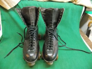 Vintage Betty Lytle By Hyde Roller Skates.  Mens 10.  Black.  Cleveland Challenger