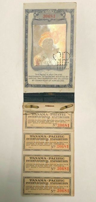 1915 Panama Pacific Int ' l Expo Stockholders Season Ticket Book w/Pix 3