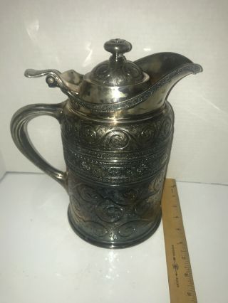 Tiffany & Co Makers SILVER SOLDERED Vintage Water Pitcher Ice Lip Repousse 3