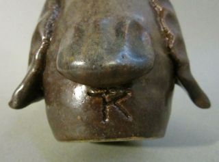 TOMMY KAKINUMA Signed TK Canadian Studio Art Pottery OWL Figurine Sculpture MCM 5