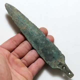 Scarce - Ancient Greek Aegean Islands Bronze Spear Head Circa 3000 - 1500 Bc