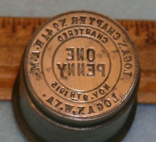 Antique Logan Wv Chapter No 41 Ram Masonic Penny Stamping Die Mc Lilley Wva