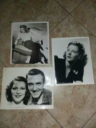 3 Vintage 8 X 10 Photos Of Film Actress Julie Bishop Ds9006