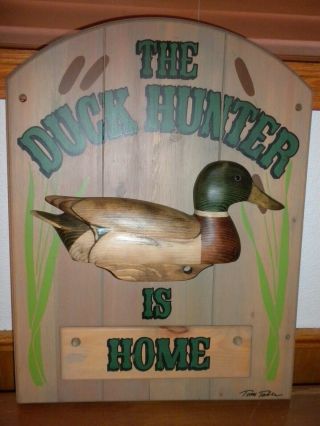 Ducks Unlimited Tom Taber Decoy Sign - Hand Signed By Tom Taber