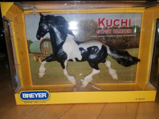Breyer 1353 “kuchi” 2009 Black & White Pinto Gypsy Vanner Goffert Mold Nib