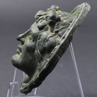 Classical Antiquity Bronze Applique Dionysus Bacchus Lost Wax Casting Technique