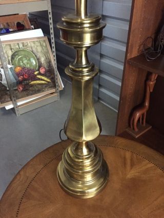 Vintage Hollywood Regency Stiffel Brass Lamp Marbro Era