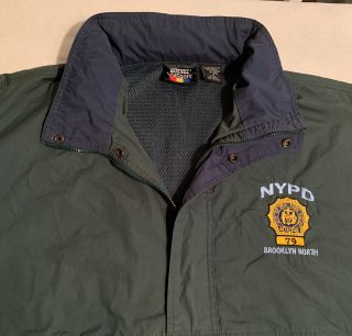 Nypd York City Police Sweatshirt Windbreaker Jacket Detective Sz Xl