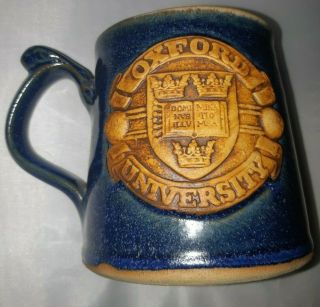 Oxford University Beer Stein Mug W/ Oxford Coat Of Arm 12 Oz