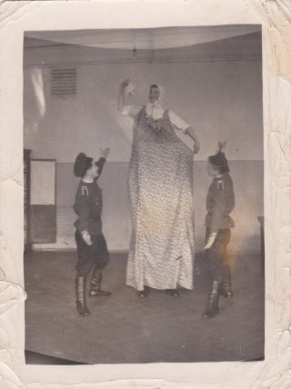 1951 Funny Dressed Men Soldiers Abstract Unusual Weird Odd Soviet Russian Photo