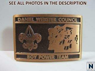 Noblespirit (el) Vintage Bsa Daniel Webster Council Belt Buckle