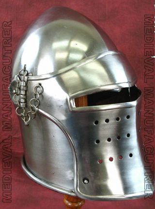 Sca Medieval Barbuta Helmet Knights Templar Crusader Armour Helmet