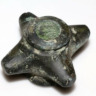 Very Rare Medieval Bronze Mace Head Circa 1400 Ad - Intact - 518 Grams
