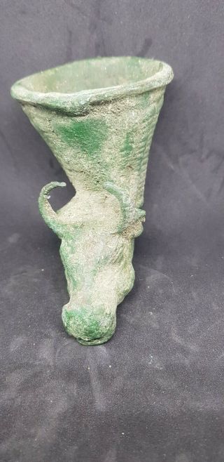 ANCIENT LURISTAN BRONZE WARAXE WITH BEAST TERMIAL 3