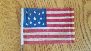 C 1876 Old Vintage 13 Star Centennial U.  S.  American Parade Flag Rare Size