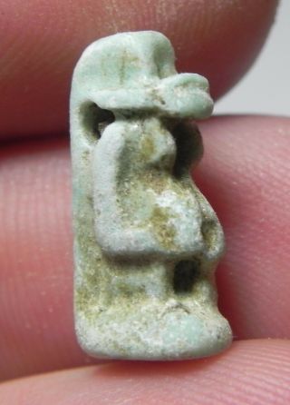 Zurqieh - Af1305 - Ancient Egypt,  Faience Tuaret Amulet.  600 - 300 B.  C