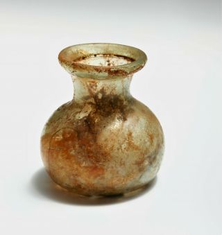 Green Small Roman Glass Bottle 1st–2nd Century A.  D