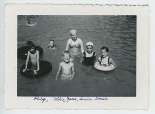 Inner Tubes Float Swimming Lessons Camp Kids Boys Girls Lake Pond Photo Snapshot