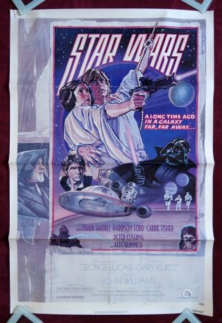 Star Wars Movie Poster 1977 " Circus " Style D 1sh Vintage
