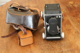 Vintage Mamiyaflex C Professional Tlr Film Camera Sekor Lens W/ Case
