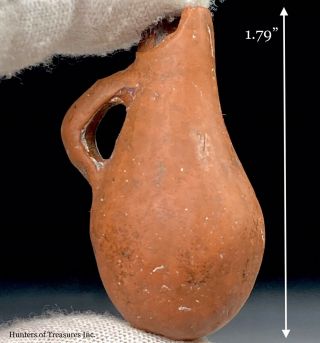 Ancient Pre Columbian Ceramic Pottery Moche Indian Vase Vessel Miniature Figure