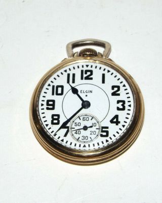Vintage Elgin 478 Railroad Grade Pocket Watch 21 Jewels 10k Gold Filled C1944