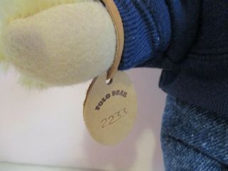 Steiff Bear - Ralph Lauren Polo - Growler - USA Sweatshirt - Jeans - Growler  - 2233 2